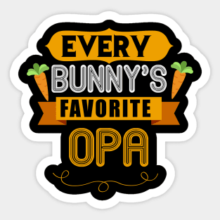 MENS EVERY BUNNYS FAVORITE OPA SHIRT CUTE EASTER GIFT Sticker